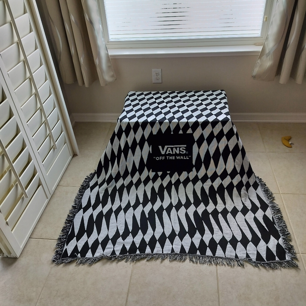 Vans Black and White Logo Blanket